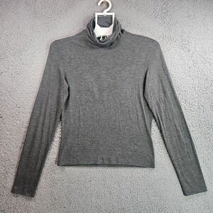 Les Copains Sweater Women Sz 40 Made In Italy Turtle Neck Long Sleeve Gray